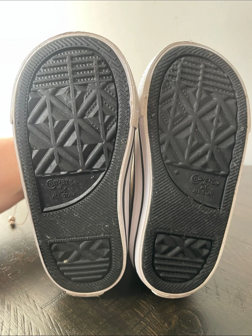 Converse Toddler White Canvas Velcro Sneakers with Sports Decals